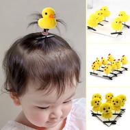 1 Pc Cute Plush Chick Hair Clip for Kids Childrens Toy Little Yellow Duck Hairpin Lovely Dog Kids Barrettes Funny Christmas Gift