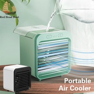 [Green-Black]2-in-1 Portable Aircon Mini Air Cooler Air Humidifier Portable Airconditioner USB Cooler Fan Air Cooler