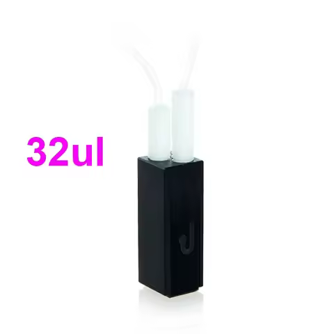 Quartz flow cuvette with M6 threaded connectors(32ul)