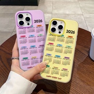 2026 Calendar New Year 2-in-1 Colorful Jelly Phone Case For OPPO Realme C1 C2 C3 C12 C15 C25 C61 C63