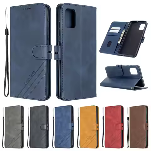 sFor Samsung Galaxy A71 Case Leather Flip Case on For Coque Samsung A71 A 71 Phone Case Cover Luxury