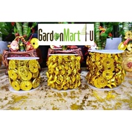 GM4U Gold Decoration Hanging Gold Chain Plastic Yuan Bao CNY Tree Decoration Chinese New Year Deco C