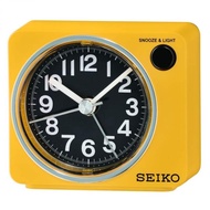 [Powermatic] Seiko QHE100Y Bedside Analog Yellow Tone Black Dial Alarm Clock