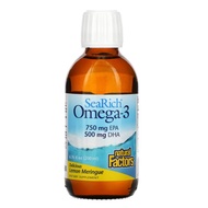 Natural Factors, SeaRich Omega-3, Fish Oil, Delicious Lemon Meringue, 6.76 fl oz