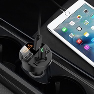T66 5V 3.1A Car Mp3 Player Bluetooth 5.0 Dual USB Car Charger For 12-24v Car Kit Noise Reduction