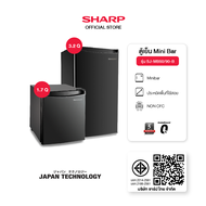 [Online Exclusive]SHARP ตู้เย็นมินิบาร์ 1 ประตู ขนาด 1.7 - 3.2 คิว รุ่น SJ-MB50-B ,SJ-MB90-B