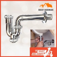 Chrome Plastic P Trap For Sink And Lavatory Toilet Drain