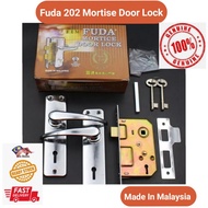 [100% Original] FUDA Mortise Lock 2-Level Mortise Grill Door 2 Lever / Kunci Pintu Besi Iron Door