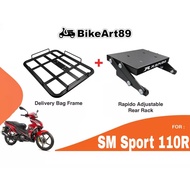 Monorack SYM SM SPORT 110R RAPIDO Heavy Duty With Delivery Bag Frame Tapak Accessories