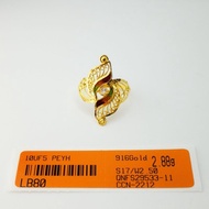Cincin Design india Saiz 13.5 14 16.5 17 18.5 Emas 916 (29533-11) Yon Hing