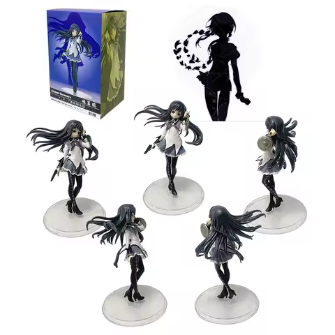 Madoka Magician Akemi Homura Anime PVC Model Birthday Gift Accessories Collection Toys Birthday Gift