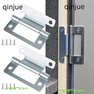 QINJUE 5pcs/set Flat Open, Interior Soft Close Door Hinge, Creative Connector Folded No Slotted Close Hinges Furniture Hardware