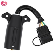 7 Pin to 4 Pin Trailer Adapter Safe Trailer Light Adapter 7 Round to 4 Flat with Waterproof Cover fo