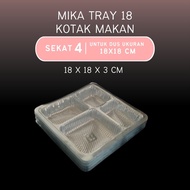 (100PCS) 18x18 cm Boxed Rice Mica 4 Sections Rice Box Mica/ (R8) Size 18x18 cm