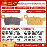 1 Pair Motorcycle Rear Brake Pad For HONDA-HM (ITALY) CRE 80 98-02 CR 85 R/R2 03-07 CRE 125 98-01 CR