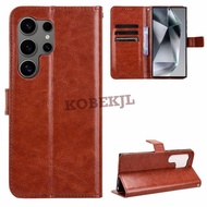 Samsung Galaxy S24Ultra PU Leather Wallet Card Slot Case Cover For Samsung S24 S23 S22 S21 Ultra S24
