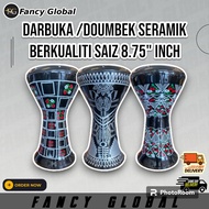 DARBUKA /DOUMBEK SERAMIK BERKUALITI SAIZ 8.75" INCH