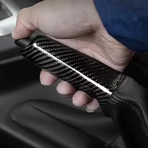 Universal Carbon Fiber Pattern Handbremsgriff Abdeckung For BMW X1 1 2 3 4 Series GT M4 G30 F30 F20 