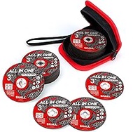 SHALL 25-Pack Cut Off Wheels 3” x 3/8” x 3/64” - Ultra Thin Cutting Wheel with Pouch for Angle Grind