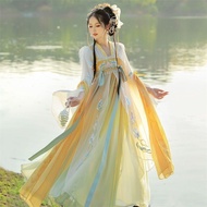 Spring Summer Chinese Style Hanfu Women One Set Ancient Costume Hanfu Small Hanfu Ancient Style Breast-length Long Skirt Full Set