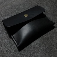 【客製】皮革零錢包 卡片包 質感黑 客製刻字 客製化禮物 情人節