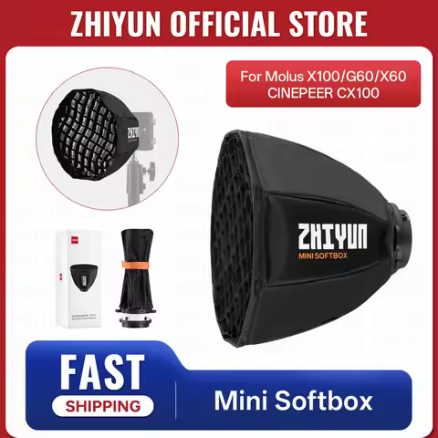 ZHIYUN Official Mini Softbox Octagon ZY Mount EX1H02 Accessories for ZHIYUN Molus G60 X100 CINEPEER 
