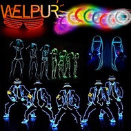 Flexible Neon Light 1m/3m/5M 3V  Glow EL Wire Rope tape Cable Strip LED Neon Lights Shoes Clothing C