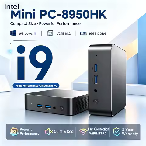 Mini PC Computer Intel Core I9 8950HK Mini Pc Computer Intel i3 6100 Windows 11 16GB DDR4 1TB 2TB SS