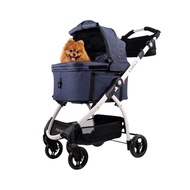 Ibiyaya New Cleo Travel System Pet Stroller - Blue Jeans (DA-3066)