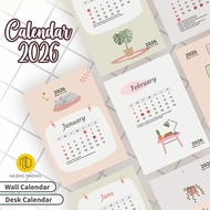 Wall Calendar 2026 Modern Aesthetic A3 Calendar SPIRAL Table Calendar, Fasting Calendar, 2026 Masehi