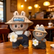 For 3.0/4.0 labubu doll clothes For Labubu 4.0 Pin for Love Clothes Fall IN WILD overalls hat set Ou