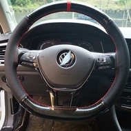Honda Steering Wheel Cover Carbon Fiber Leather Fit Jazz Vezel Shuttle HRV City Stream Accord 38cm M
