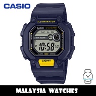 (100% Original) Casio W-737H-2A Youth Digital 10 Year Battery Life Blue Resin Men's Watch W737H W737