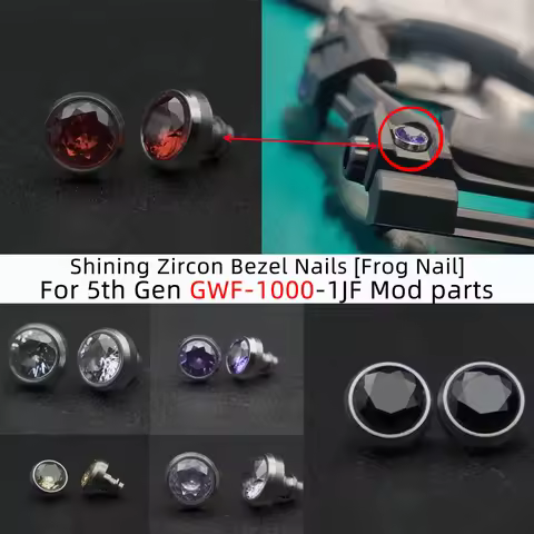 Shining Zircon Bezel Upgrade Kit for Casio G-Shock Frogman 5th Gen GWF1000 Replacement Bezel Nail Se