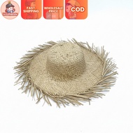 WiseNanay Native Fringe Buri Hat Straw Farmer Hat