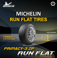 Michelin PRIMACY 3 ZP RUN FLAT ยางใหม่ ผลิตปี2023/2024 มีหลายขนาด ราคาต่อ1เส้น สินค้ามีรับประกันจากม