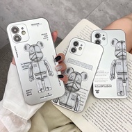 Silver bearbrick Case For iphone