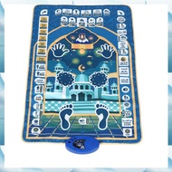 (WJRN) Islamic Eid Mubarak Electric Prayer Mat Carpet Muslim for Kid Education 110x70cm 1 Piece