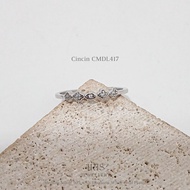 [Iris Jewellery] - CMDL417 Ring - 925 Sterling Silver Plated 18K White Gold
