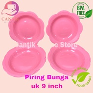 Jumbo Plastic Flower Plate 10 Inch Heat Resistant PP Plastic Food Grade BPA Free