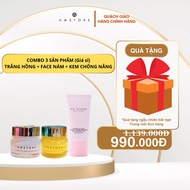 COMBO FACE 3 PRODUCTS HM STORE FACE WHITE PINK + FACE MElasma + SUNSCREEN