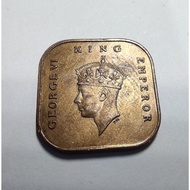 Malaya British Borneo -- 1943 1 Cent Coin – King George VI