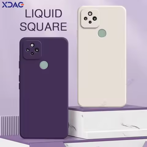 Original Square Liquid Silicone Phone Case for Google Pixel 5 5A 5G Google5A Pixel5A 360 Soft Luxury