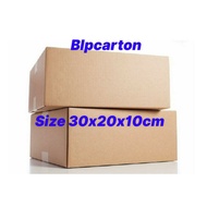 Carton box size 30x20x10cm set of 10 boxes