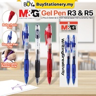 2 Pcs M And G Pen Gel Pen Alat Tulis Colour Pen Black Pen Blue Pen R3 R5 (2s/Pkt) M&G Pen Stationary