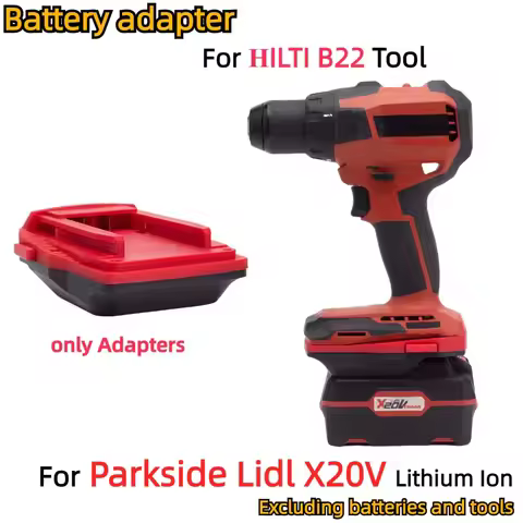 Adapter For Parkside Lidl X20V Li-ion Battery TO HILTI B22 Cordless Electric Drill Tools Converter (