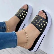 MaryVic Women Rhinestone Slide Sandals Female Non-slipped Sandals with Soft Thick Sole Gift for Christmas Birthday New Year