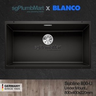 Blanco Black Granite Kitchen Sink Silgranit Subline 800-U Undermount