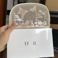 Butterfly Embroidered Shell Cosmetic Bag Gauze Convenient Toiletry Bag Fashion Female Bag Storage Co