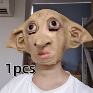 NEW Dobby Mask Halloween Cosplay Lifelike Latex Full Head Cover Elf Ears Funny House-Elf Costume Acc